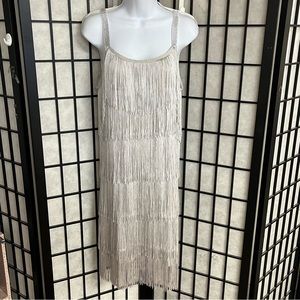 Rorox ladies 1920s style fringe flapper dress size large (NWT)